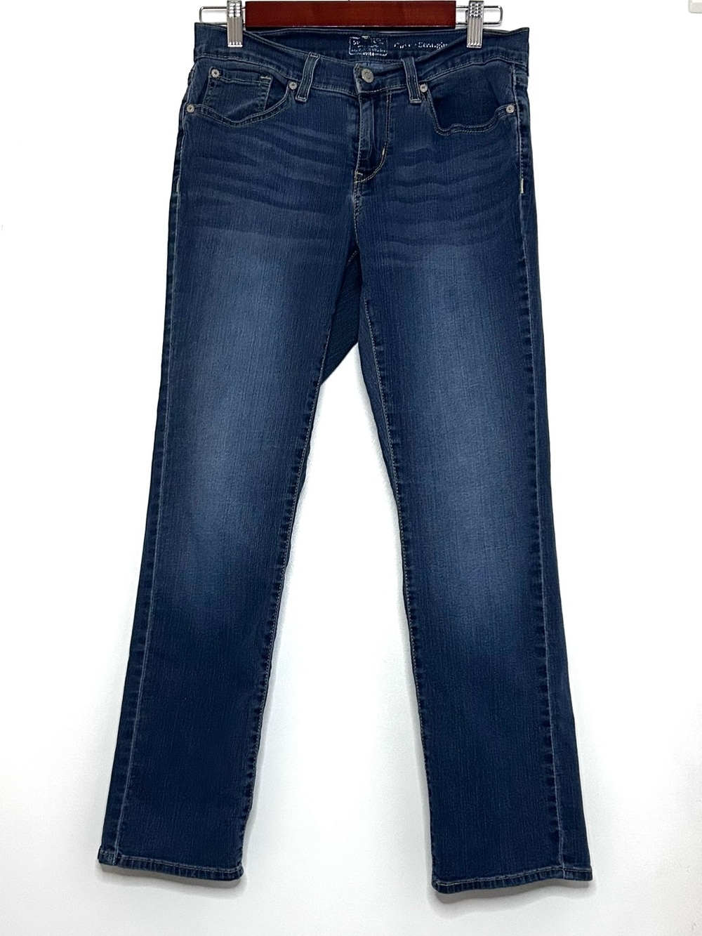 Levi Signature Strauss Curvy Straight Dark Wash Jeans